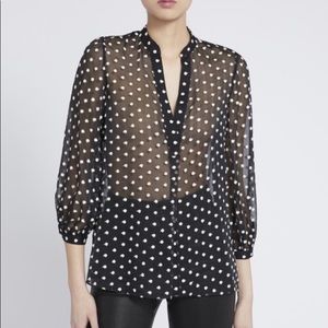 NWOT 🌟Alice + Olivia🌟 Sheila Floral Henley Top XL